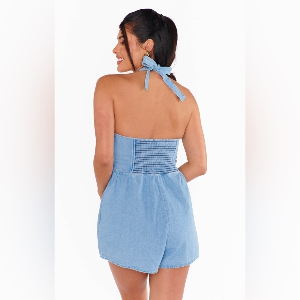 SHOW ME YOUR MUMU Romee Romper In Sky Indigo - Picture 8 of 11